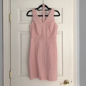 EUC J Crew Seersucker Red White Dress